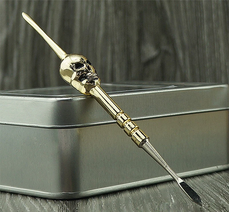 Череп дизайн воск Dabber инструменты 120 мм в разобранном виде Dab Jar инструмент
