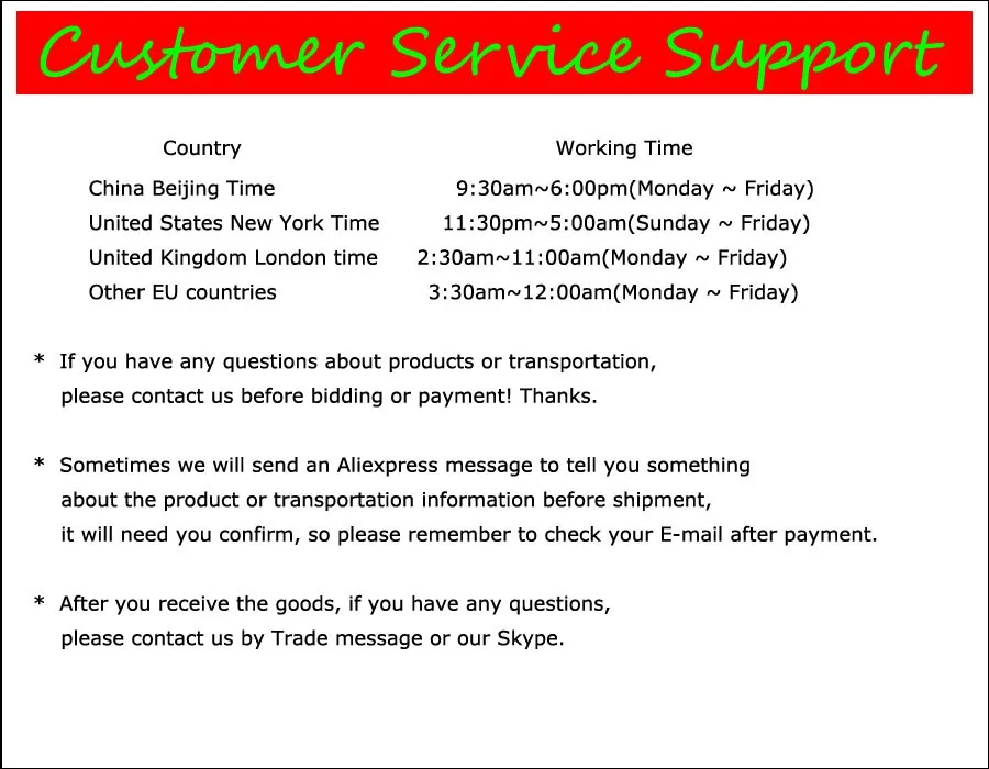 Customer Service Support