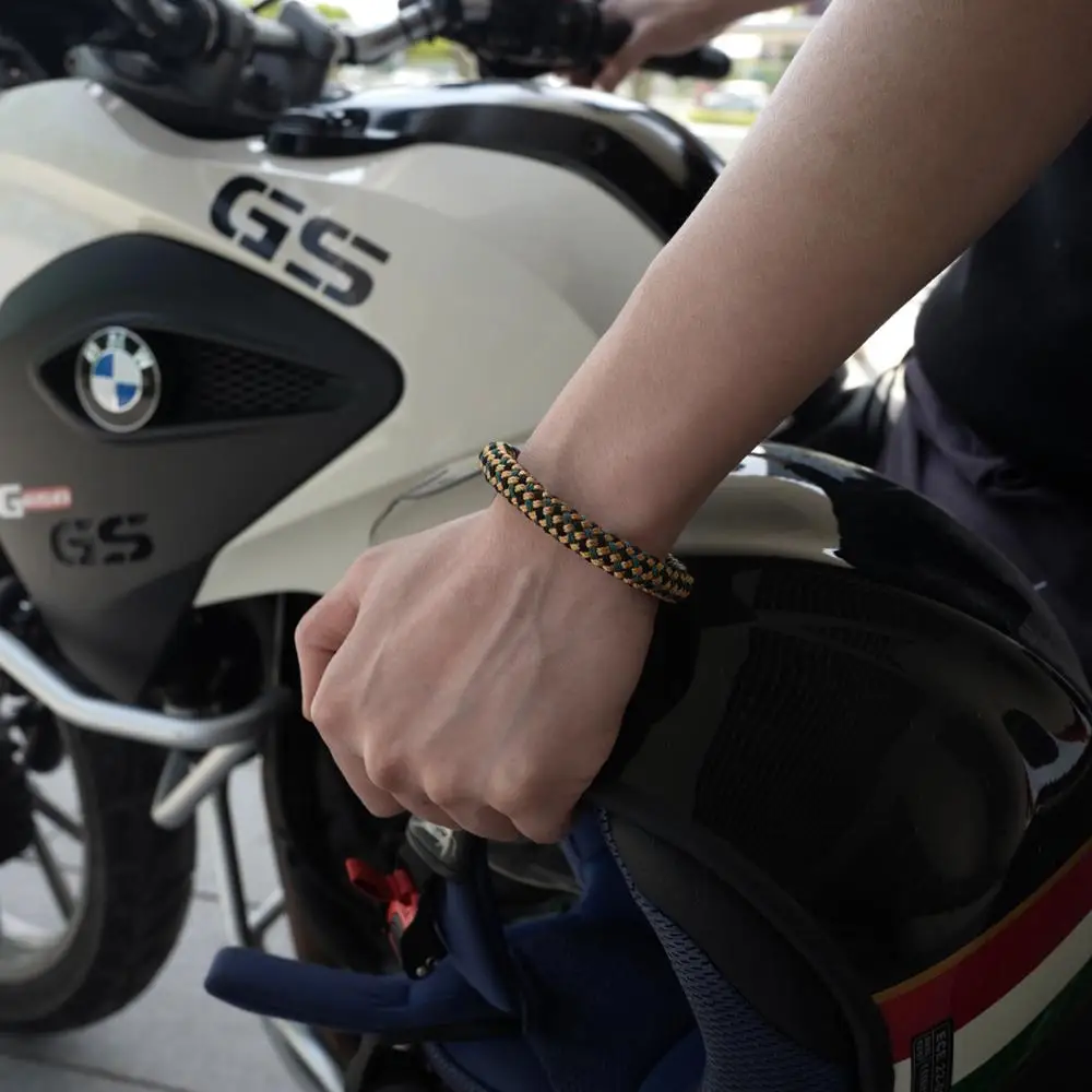 النساء الرجال شيك بحري مضفر سوار يدوية الصنع اليخوت حبل العسكرية Paracord سوار معصمه W/D-تكبل BRT-N518