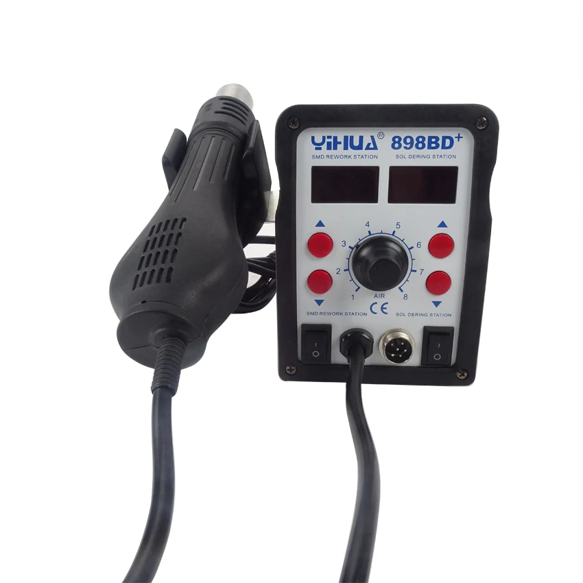 Паяльная станция YIHUA 898D + 2 в 1 тепловая пушка паяльник SMD|Паяльные станции| |