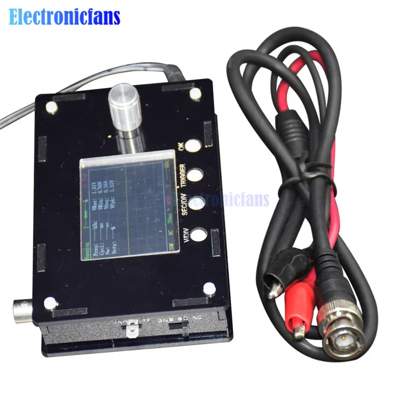 

DSO328 2.4 "TFT LCD Atmega328p Mini Digital Handheld Oscilloscope SMT32 12-Bit Probe BNC Exceed DSO138 DSO311 DC 9V High Quality