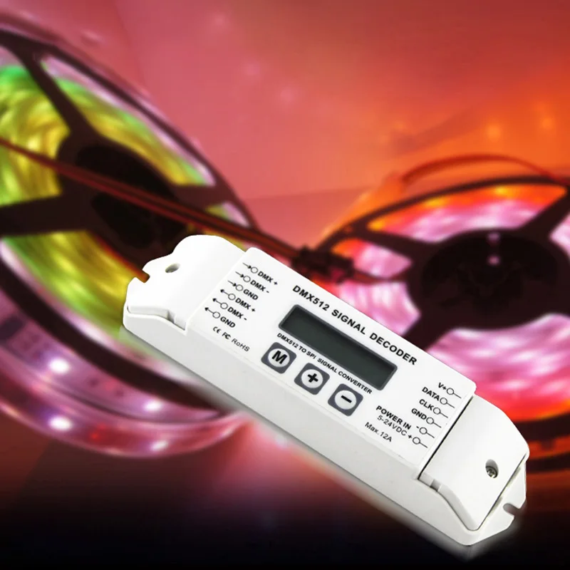 Bc-820 Dmx To Spi Signal Decoder Convertor Dmx512 Lpd6803 8806 Ws2811/ 2801 Ws2812B 9813 Led Pixel Light Controller Dc5V-24V