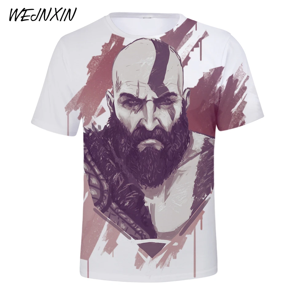 

WEJNXIN Summer 3D God of War T-Shirt Men Women O-Neck Tshirt Hot Game Harajuku Hip Hop Couple T Shirts Tops Camisetas Hombre