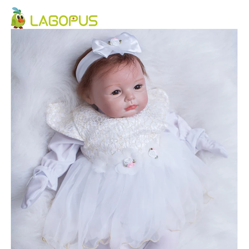 Лагопус Кукла Reborn 55 см детская кукла Bebe игрушки для детей мягкие силиконовые
