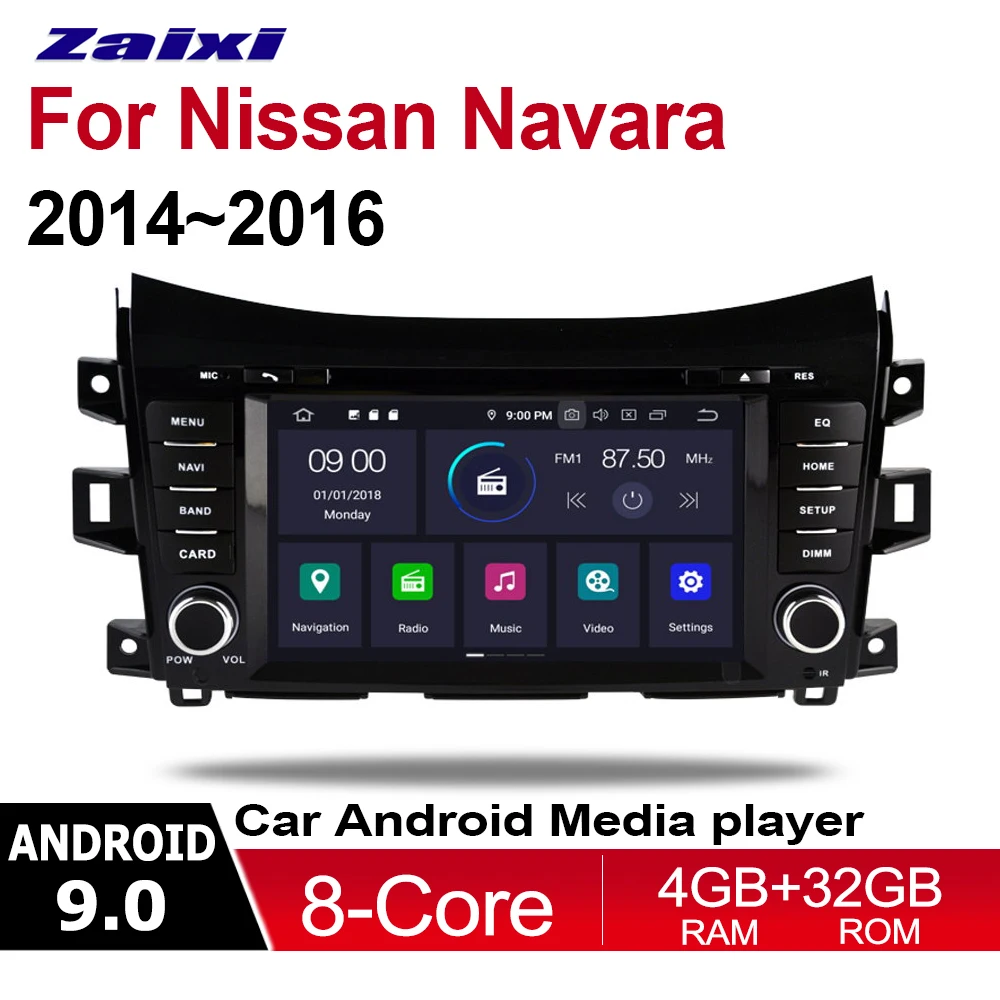 

ZaiXi 2 Din Car Multimedia Player Android 9 Auto Radio For Nissan Navara 2014~2016 DVD GPS 8 Cores 4GB+32GB Bluetooth WiFi