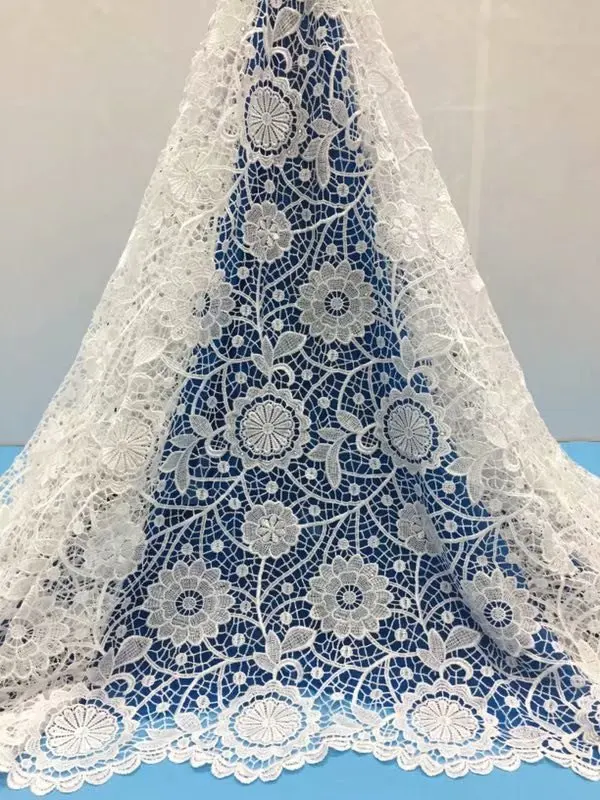 

5yards/piece Latest EmbroideryFrench Lace Fabric High Quality African Net Lace Fabric For Wedding Or Party DIY Women Dress