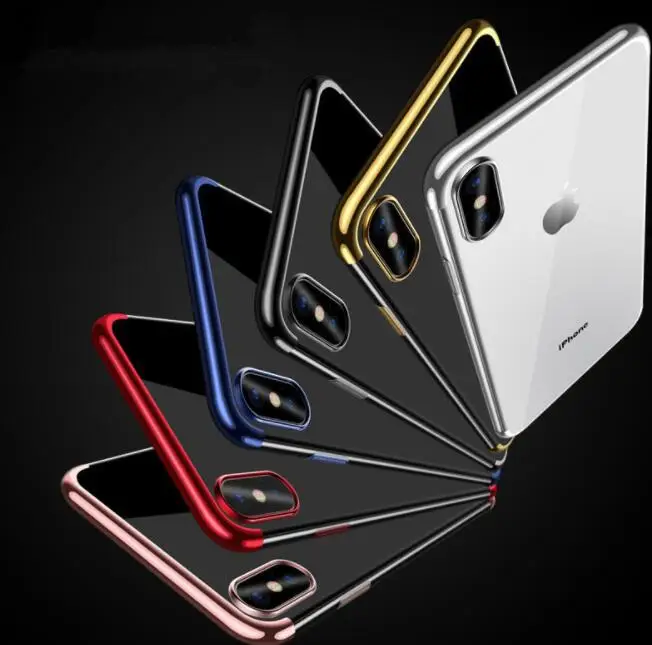 

Luxury Phone Case for iPhone 8 7 6 6s Plus Silicone Clear Soft Coque TPU Back Cover Cases for iPhone 7 X XR XS Max Case