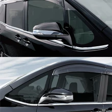 JY SUS304 Aço Inoxidável Espelho Retrovisor Decore Capa Estilo Do Carro Guarnição Decoração Para TOYOTA NOAH/VOXY 2014-2017