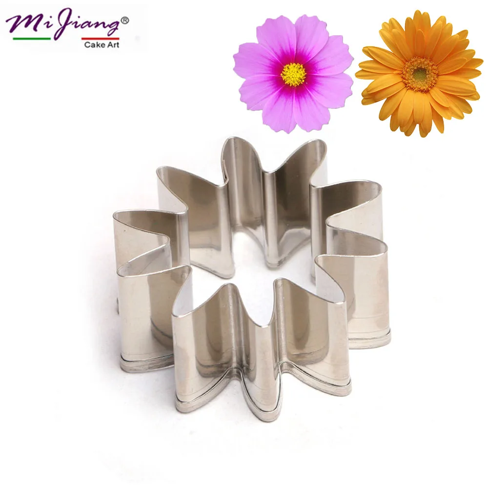 

Mijiang Brand Sun Flower Daisy Shape Cup Cake Decorating Tools Fondant Cookie Cutter Stainless Steel DIY Baking Moulds Christmas