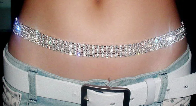 Buy Treazy 5 Rows Rhinestone Crystal Sexy Body Jewelry