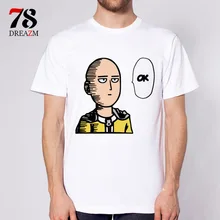 Um homem soco anime t-shirt dos homens cobre t tshirts homens homme clothing t camisa masculina camisa dos homens cobre t