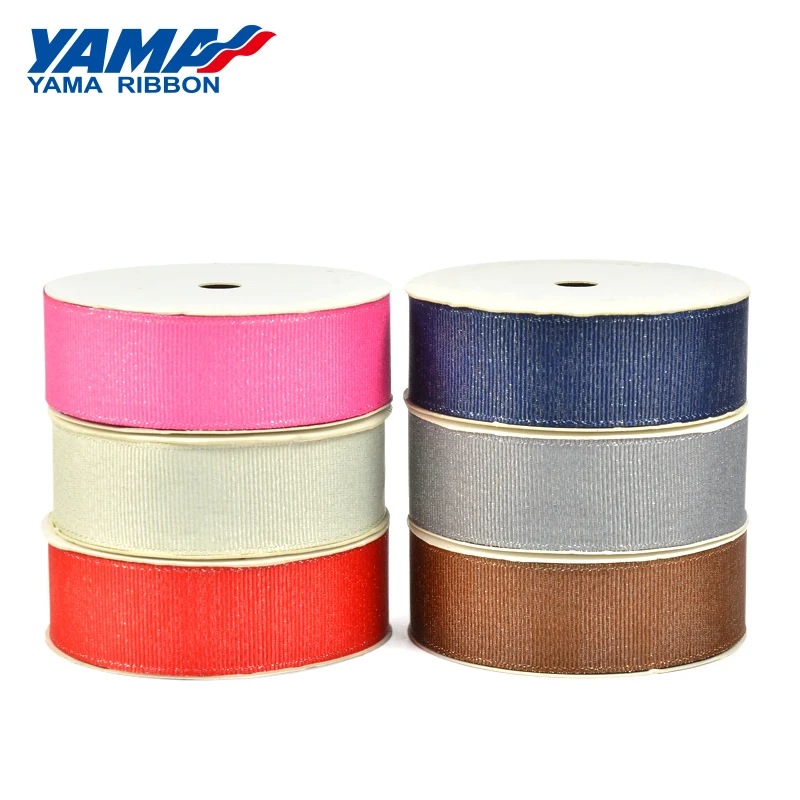 YAMA Gold Purl Grosgrain 리본, DIY 수제 장미 꽃, 파티 웨딩 장식, 롤 당 100 야드, 6 9 16 22 25 38 mm