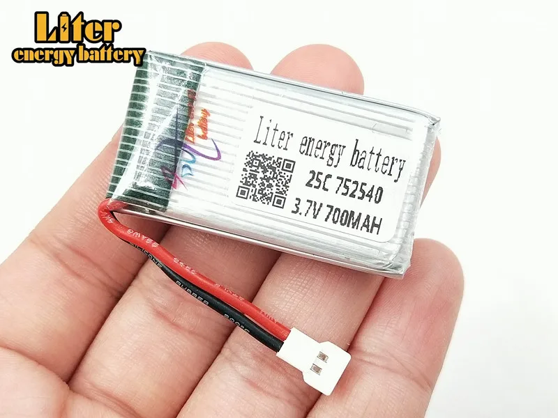 3.7V 700mAh X5C X5SC baby star Venus reached 398 868 lithium lipo battery 25c 752540 | Электроника