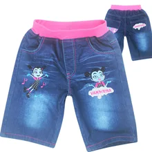 Хлопковая детская одежда vampirina; Детские шорты с троллями для девочек; летние джинсовые штаны для мальчиков; модная одежда; потертые джинсы для малышей