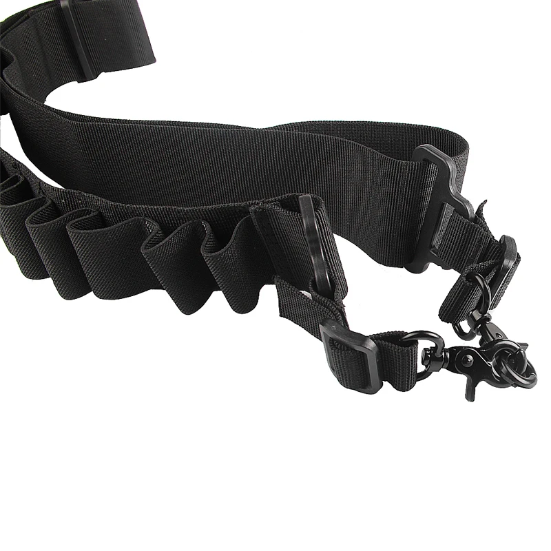 Tactical  Shotgun Two Points Sling Strap Adjustable Hunting Rope Strap Metal Hooks Caliber 15 for Outdoor Airsoft RL30-0005-03