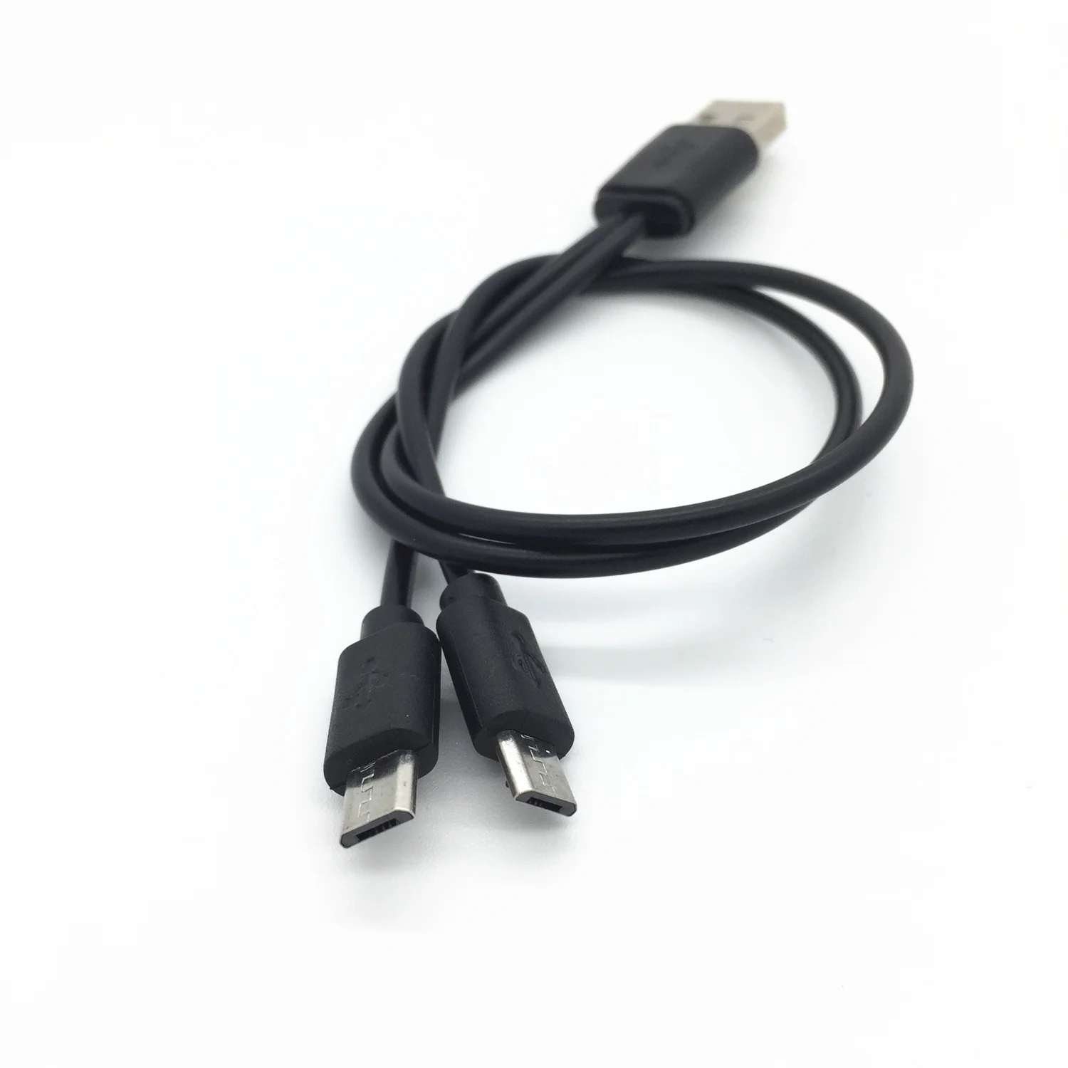 Штепсельная Вилка US/AU/EU/UK+ 1 фут 20 см USB штекер для 2x Micro Y разветвитель зарядный кабель для двух сотовых телефонов двойной Micro Usb черный - Цвет: CABLE