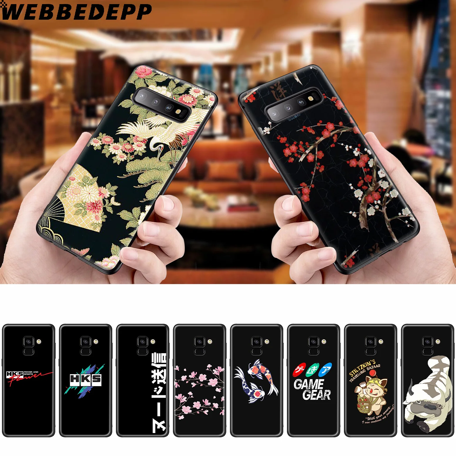 

WEBBEDEPP Swirling Koi Japan Style Fish Silicone Case for Samsung Galaxy A3 A5 A6 A7 A8 A9 A10 A20 A30 A40 A50 A70 M10 M20 M30