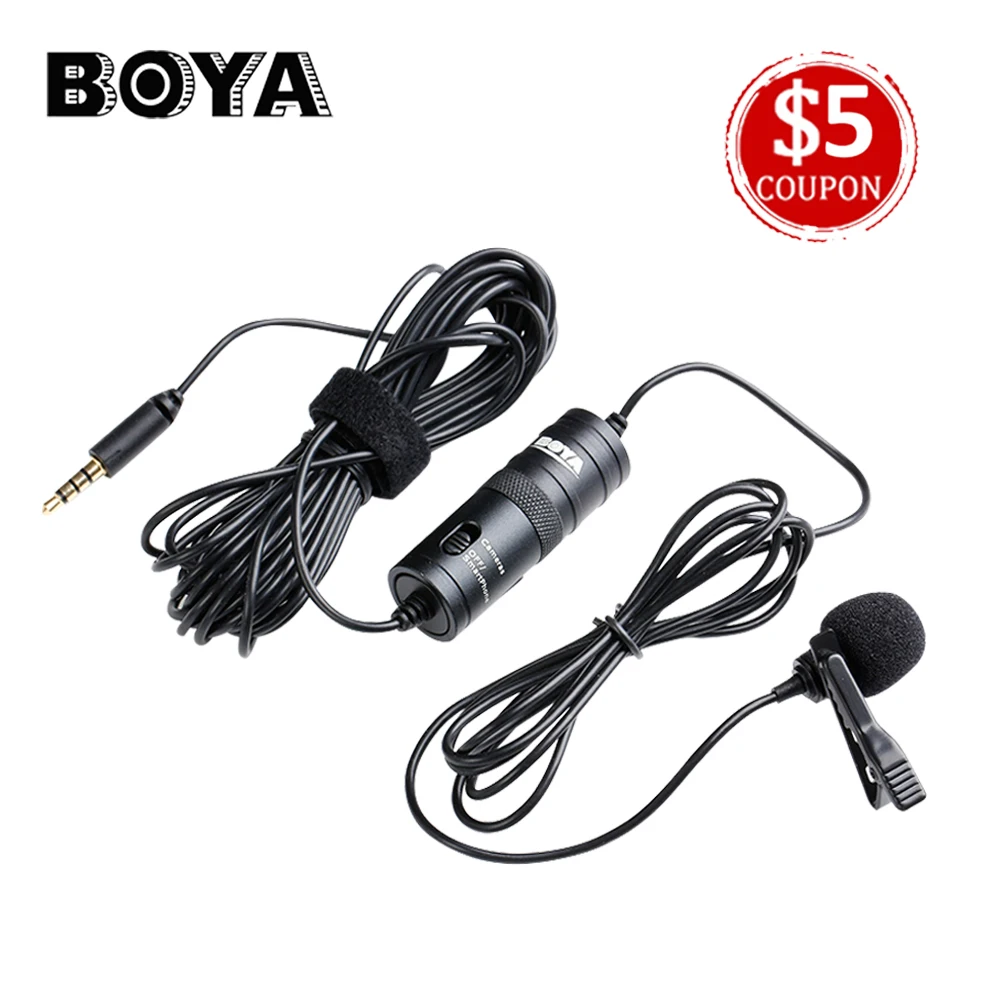 BOYA BY M1 Lavalier круглый конденсаторный микрофон аудио рекордер для iPhone смартфон Canon