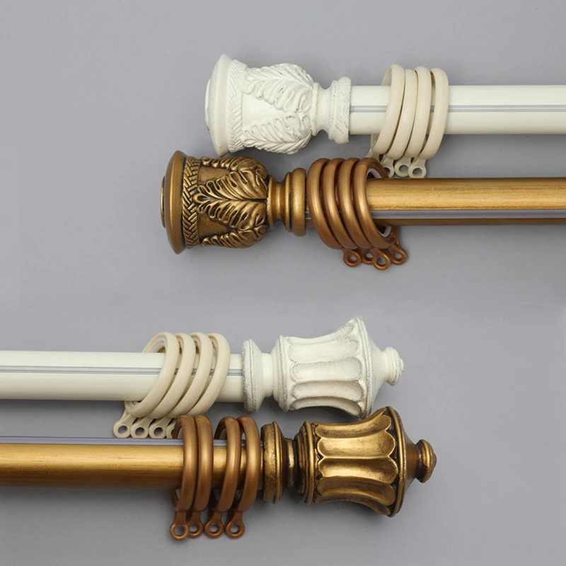 Luxurious Roman Rods Mute Europe Curtain Rods Single And Double Rod