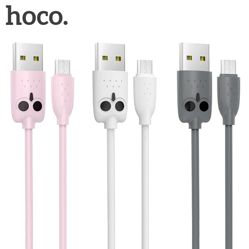 

HOCO Cute Micro USB Cable for Xiaomi Redmi Note 5 Pro 6 2.4A Fast Data Charger Microusb Cable for Samsung Huawei Android Girl