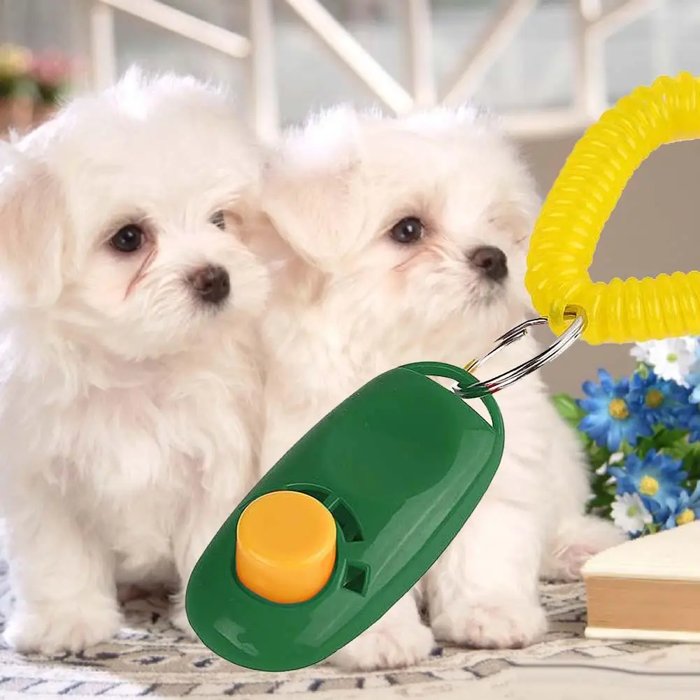 Universal Animal Pet Training Clicker Obedience Aid + Wrist Strap Light