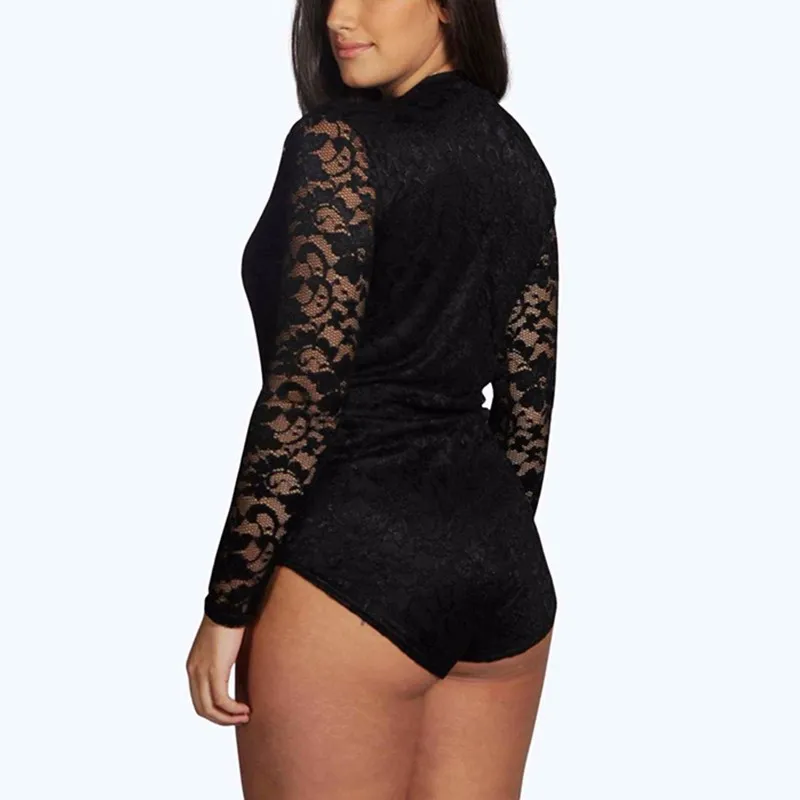Bodysuit-Women-Fashion-Sexy-V-Neck-Long-Sleeve-Lace-Patchwork-Black-Scallop-Romper-Skinny-Jumpsuit-Plus-2