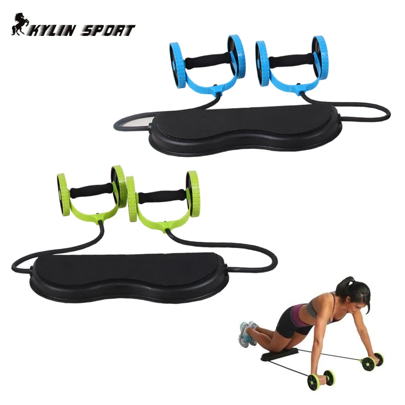 

Sports abdominal fitness equipment Core Double Power AB roller trainer wheels fitness Abdominal body building and exercises hom