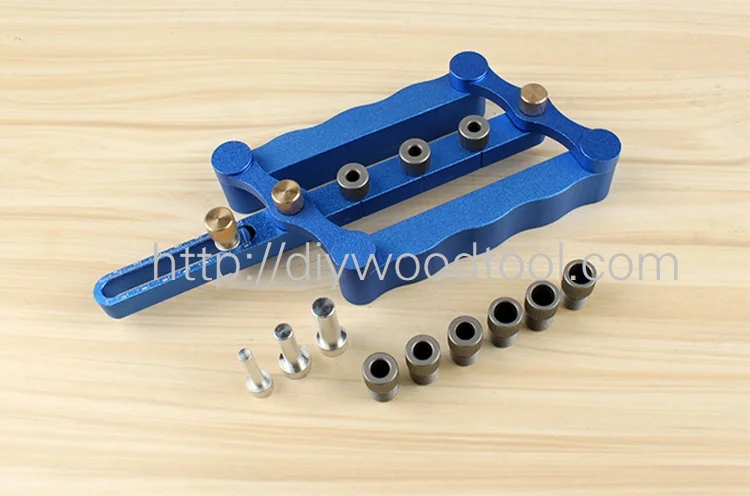 

alloet High Precision Tool Jig Pocket Hole System For Wood Working Drill Round Tenon