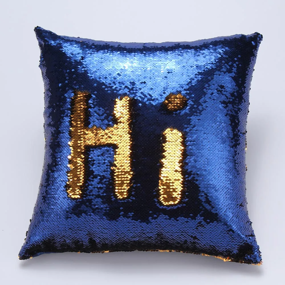 

DIY Two Tone Glitter Sequins Throw Pillows Home Decorative PillowCase Cover Reversible Sequin Magical Color Changing Pillows#20