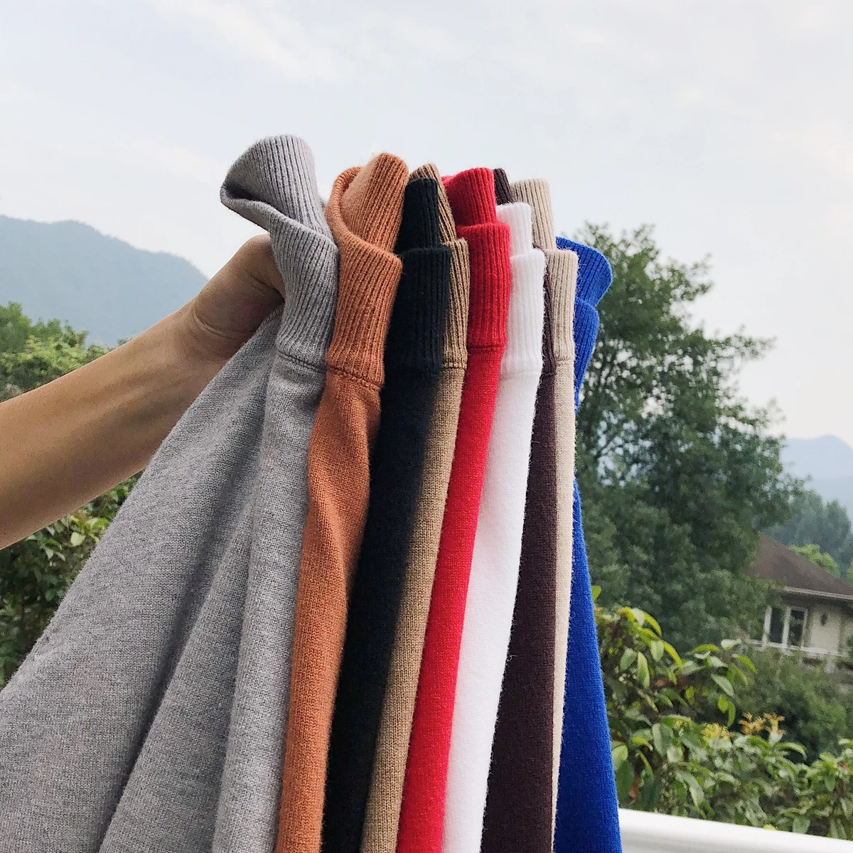 

Men's Sweater 2018 Autumn Winter Elastic Solid Color All-match Paragraph Small Unlined Upper Garment Turtleneck Sweater Pullover