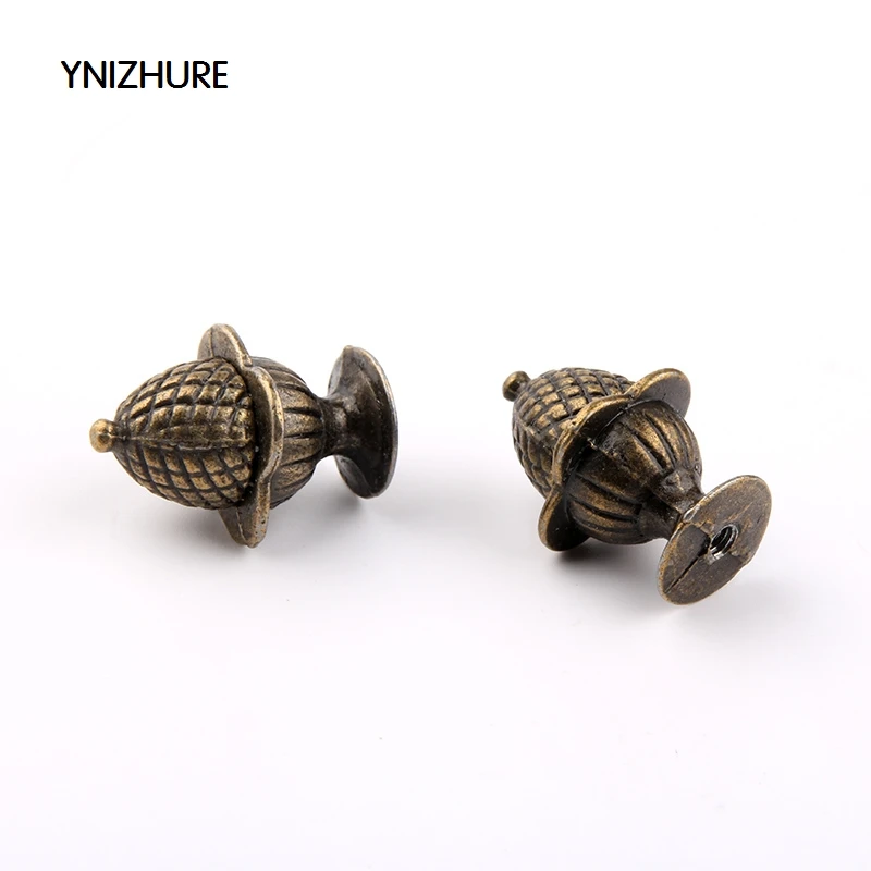 Кухонные ручки Ynizhure 10 шт. 23*30 мм декоративные бронзовые цветные из цинкового