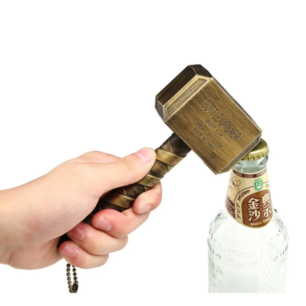 

Beer Bottle Openers Hammer of Art Thor Shaped Bottle Opener Wine Corkscrew Beverage Wrench Jar Openers For Dinner Party Bar