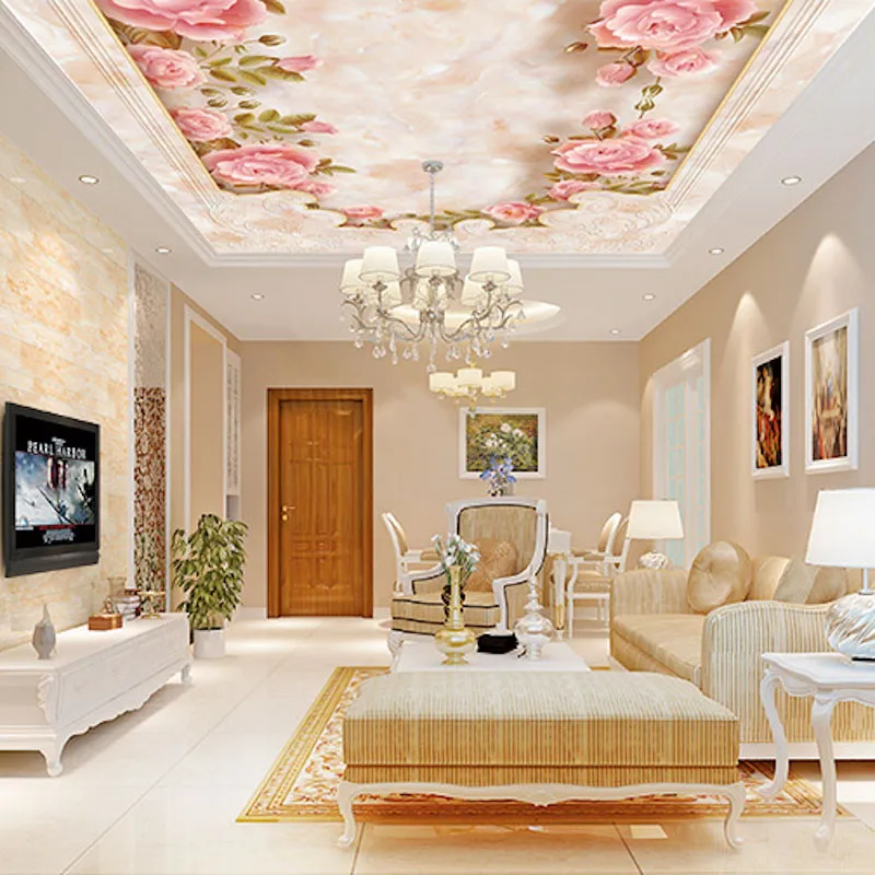 

QINGCHUN Custom Print 3D Fabric &Textile Wallcoverings For Walls Cloth Ceiling Matt Silk For Living Room Luxury Chinese Flower