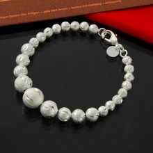 Серебро 925 браслеты для женщин бусины браслет цепочка и браслеты женский браслет свадебные ювелирные украшения подарки