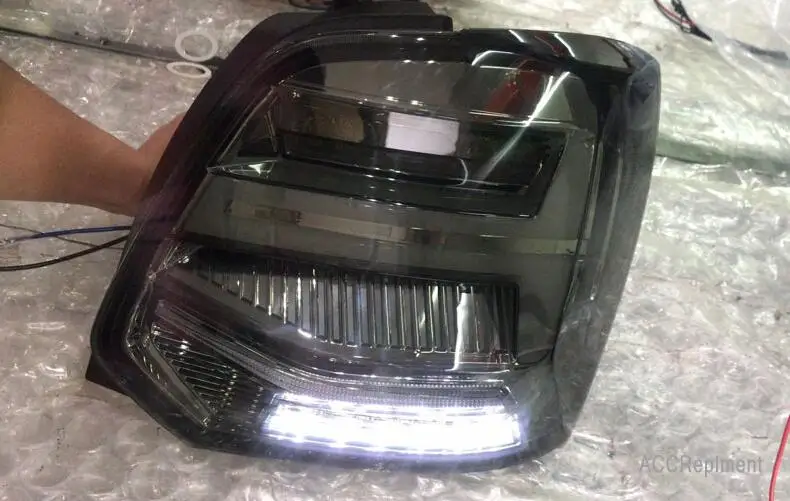 Автомобильный стильный головной светильник s для POLO, головной светильник 2011~, светодиодный задний фонарь, стоп-светильник, задний фонарь polo DRL+ тормоз+ Парк+ сигнальный светильник s - Цвет: Black color