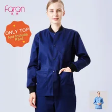 Фаран с длинным рукавом униформа для женщин медицинская одежда скрабы Топ салон красоты хирургический костюм стоматологическая клиника куртка пальто