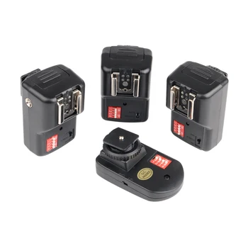 

PT-04 4 channel Wireless Studio Flash Trigger hot shoe 1 Transmitter and 1 Receivers Flash trigger Photo light speedlite