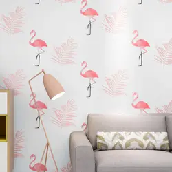 Оригинальный модный скандинавский стиль Фламинго чистая бумага обои Ресторан гостиная спальня гостиничный телевизор фон