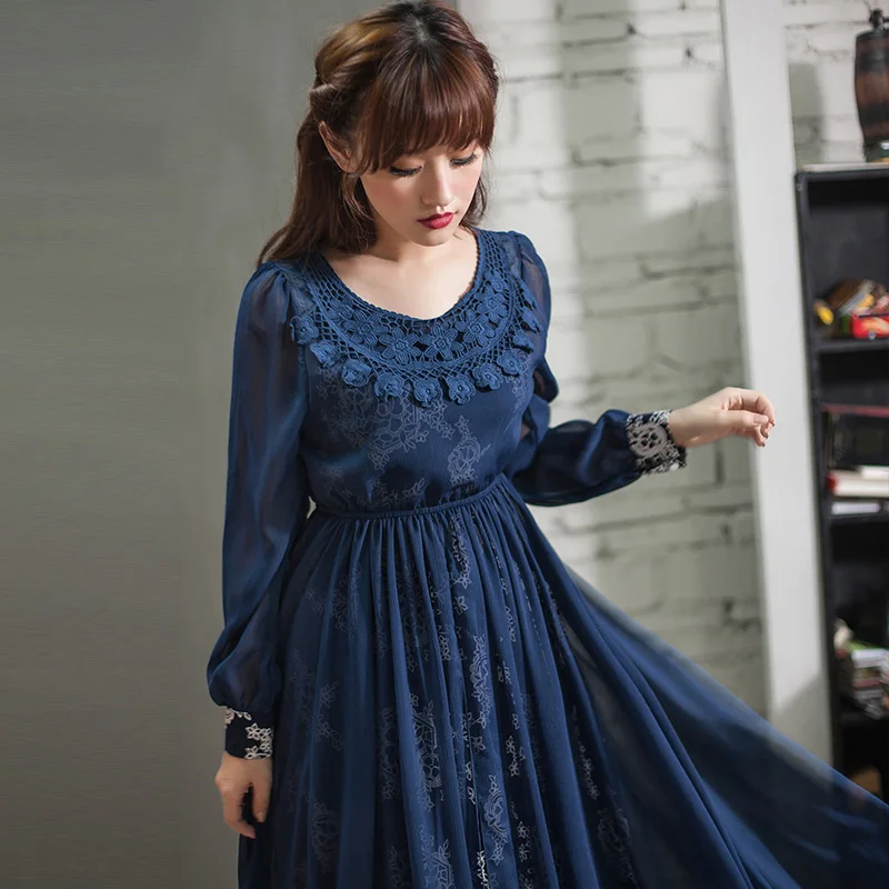 Navy Blue Tulle Dress Women