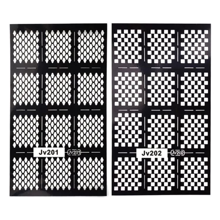 Estilos para a Escolha Lote Preto Fácil Carimbo Faça Você Mesmo Adesivos Oco Flor Coração Geometria Padrão Unhas Arte Decorações 20 10 Pçs - 1 10 pçs lote preto fácil carimbo diy