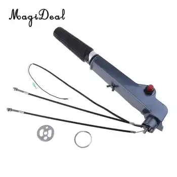 MagiDeal Marine เรือนอกแขนพวงมาลัย Tiller Handle สำหรับ Yamaha 15HP 18HP น้ำกีฬาพาย Flatable เรือแคนู Dinghy
