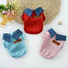 Осенне-зимняя рубашка для собак, вязаное пальто, одежда для щенка чихуахуа, одежда для маленькой собаки, толстовка с капюшоном, домашний питомец породы Бишон, наряд, костюм, одежда