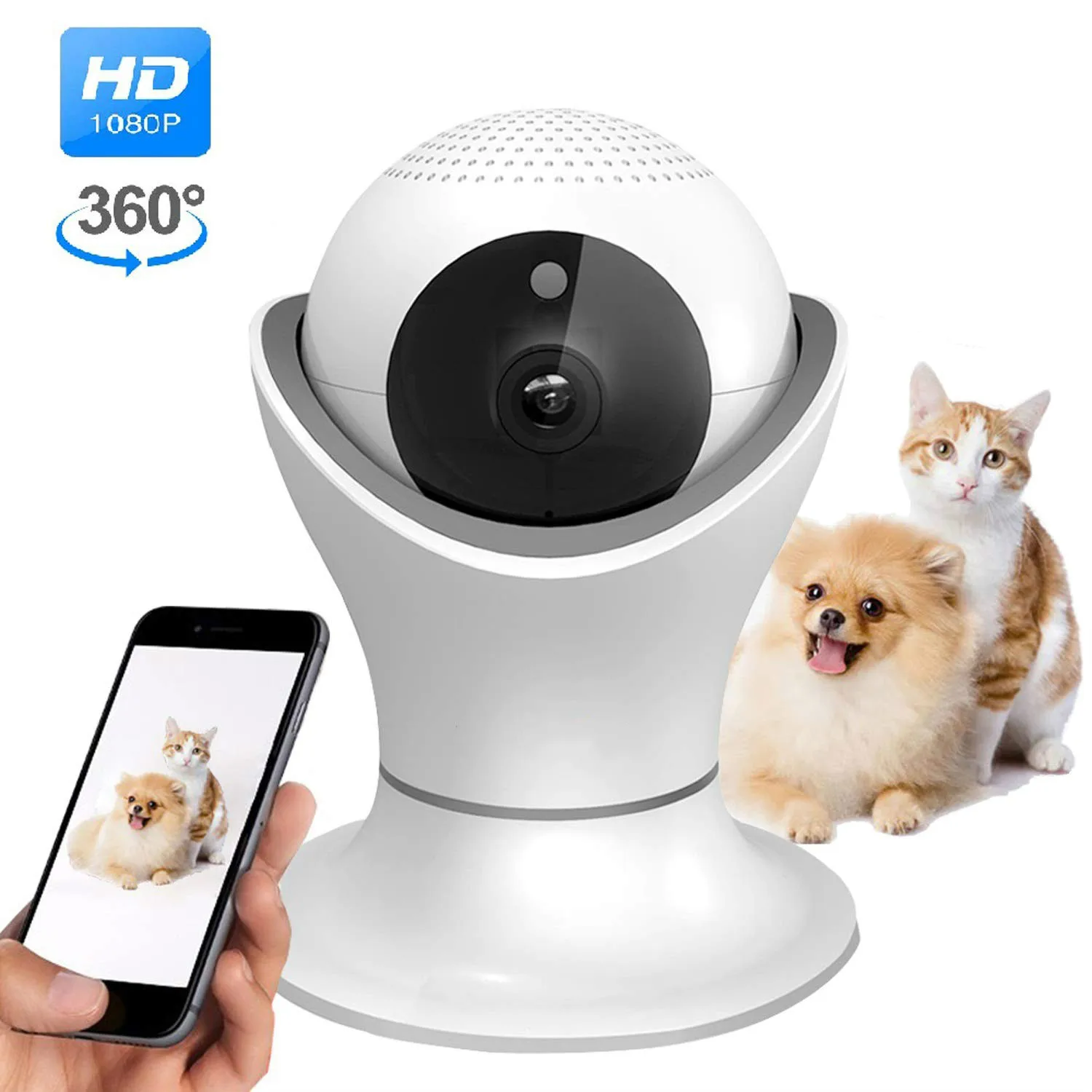 

1080P Wifi IP Camera Fisheye 360 Degree CCTV Security Surveillance Camera 2MP Indoor Night Vision CCTV Camera Baby Monitor
