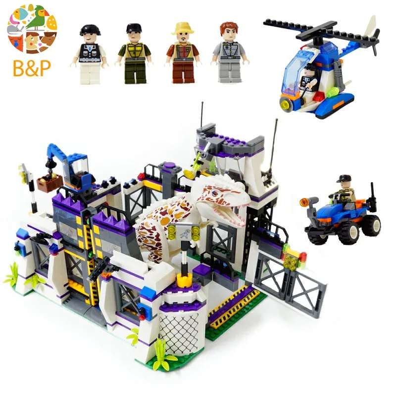 

TS8000 Violent Dinosaur Indominus Rex Breako Jurassic Dinosaur World Model Bricks Building Block Toys Compatible With s