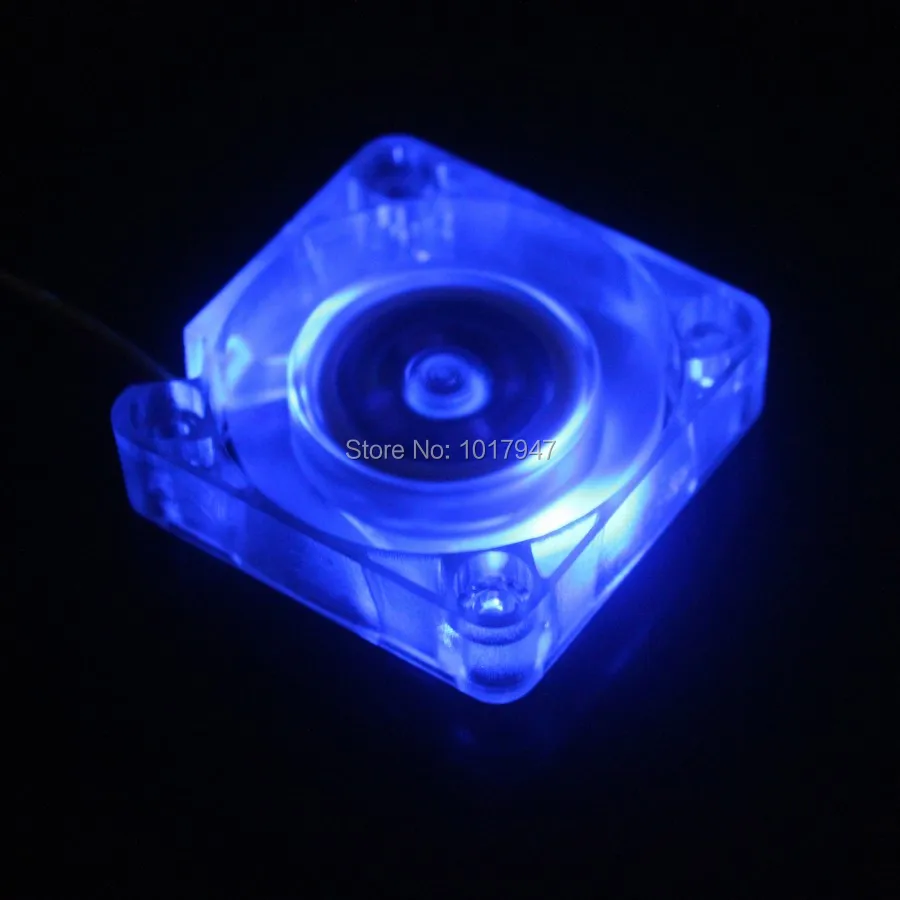 

20 Pieces LOT 4cm 40mm 40x40x10mm 4010S DC 12V 3Pin Blue LED Mini Brushless Case Cooler Cooling Fan