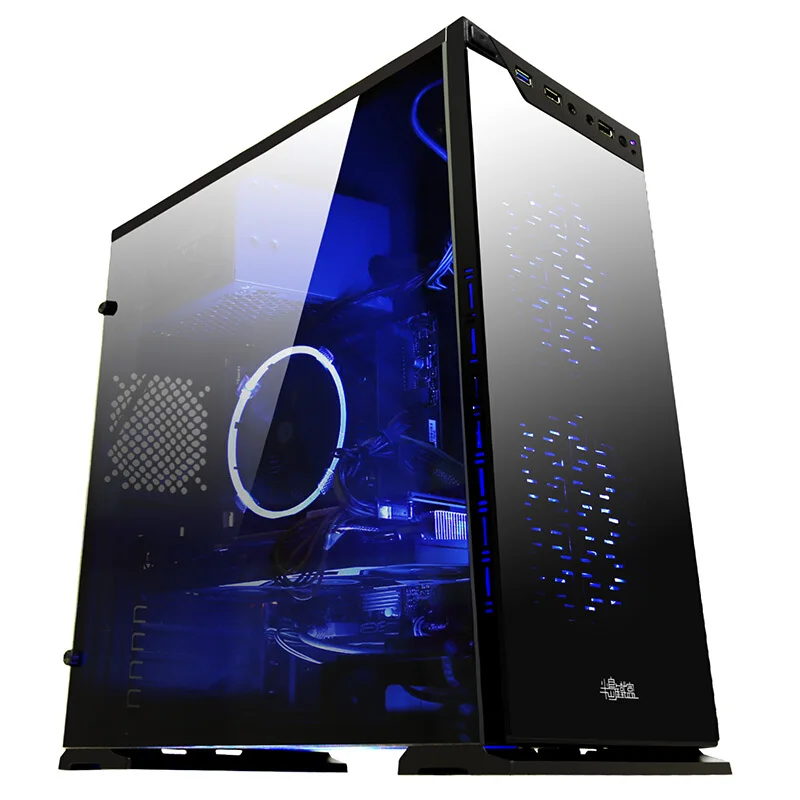 GETWORTH R32 геймера Xtreme игровой Настольный ПК I5 7400 RX580 8G Оперативная память 1 ТБ HDD WI-FI Win10 дом Прохладный Процессор кулер Очки виртуальной реальности VR готов MATX