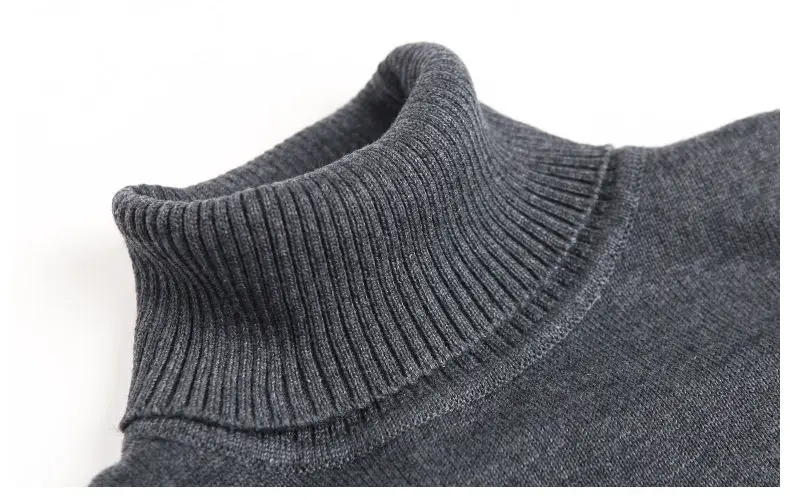 Turtleneck Men Sweaters Pullovers Cotton High Neck knitted Sweater Jumpers Autumn Winter Knitwear Male Red Balck Red Navy White-01