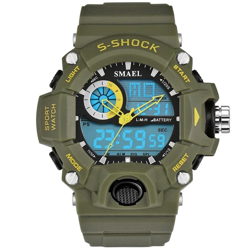 Новые Брендовые Часы для мужчин G стиль Wateproof S Shock спортивные мужские s часы лучший бренд класса люкс светодиодный цифровые часы военные армейские наручные часы - Цвет: Army green