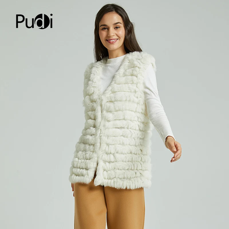 

VT801 new women fashion warm fur vests rabbit hair fur coat warm with a variety of color optional beige black plus size