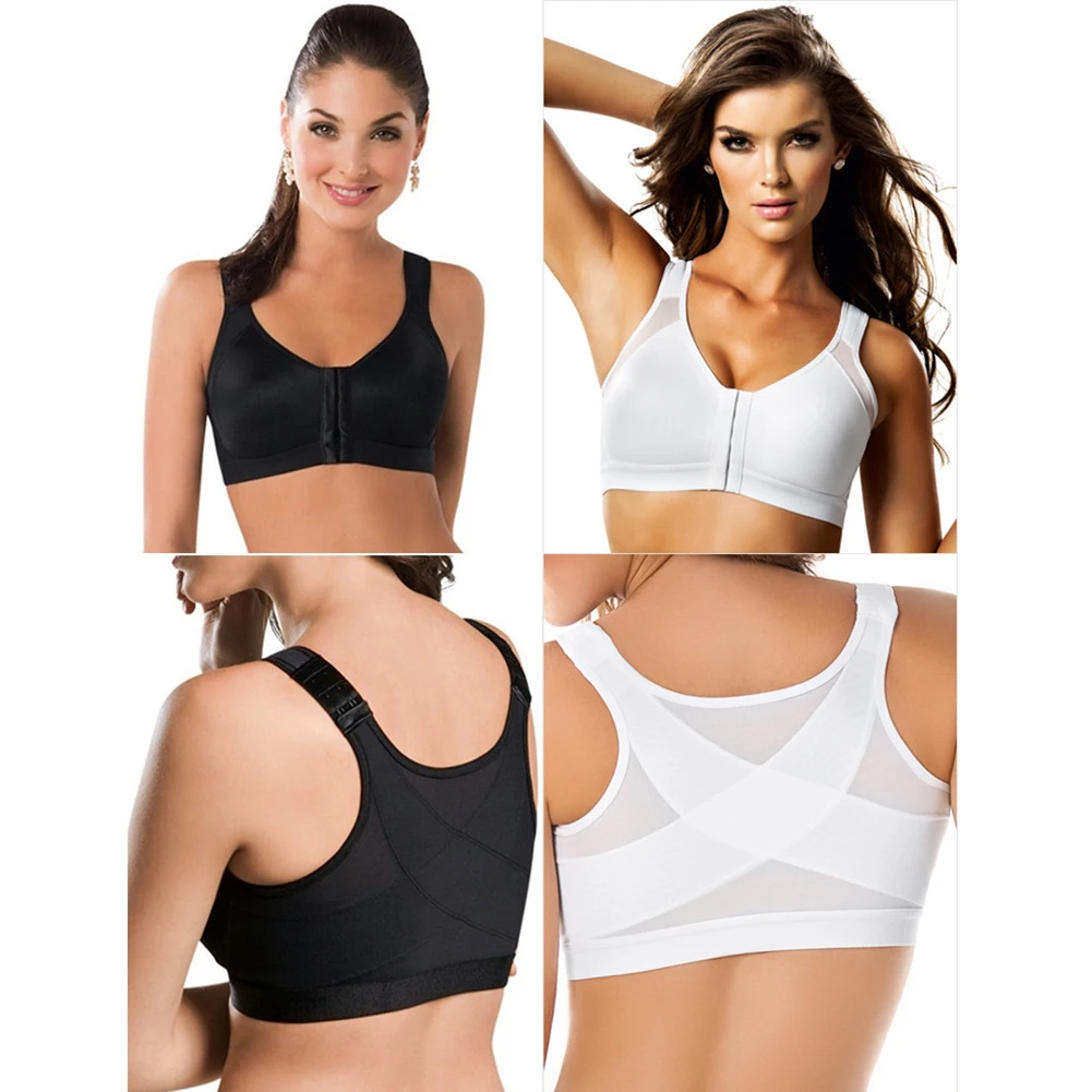 

Women Fitness Bra Shockproof Breathable Design Back X-BRA Posture Correct Workout Bras for Running Exercise